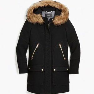 JCREW | Black Chateau Hooded Parka Size 2